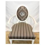 SELVA CHAIRS WHITE FRAME FINISH STRIPPED MOTIF