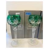 MICHAEL WAINWRIGHT USA CRYSTAL ETCHED GREEN- 8.5"