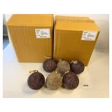 2 COSMIC MERCURY SPHERE ORNAMENTS 6" AND 6 ROOST