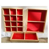MAPLE RED MICRO SUEDE ASSORTED DISPLAY BOXES