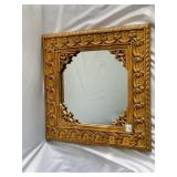 MIRROR GOLD FRAME ORNATE CARVED 20" X 20