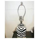 ZEBRA PATTERN LAMP NO SHADE
