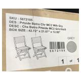 PRSIDIO BISTRO CHAIR MC2 WITH GRAY SKU 5672105