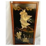 ORIENTAL RAISED FIGURE 3 SCENE RAISED DESIGN 44.5X