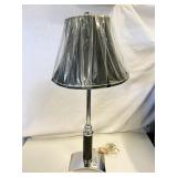 CHROME CONTEMPT NEW WITH SHADE 28IN TALL 12WIDE