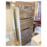 GRAY CASE WORK CABINETS (3) 24" W X 7 3/4" D X 60