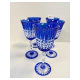 BOHEMIAN ETCHED 7" H WINE GLASSES