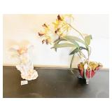 SILK ORCHID FROG OF CERAMIC CONTAINER COLLECTOR