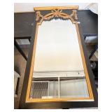 BLACK AND GOLD MIRROR ARCH TOP WITH SWAKIN DESIGN