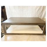 BARNHARDT GRAY GRAINED TOP W/ WHITE BASE 54" W X