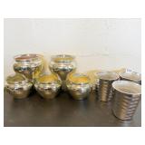 SILVER AND GOLD TONE PLANTERS