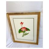 PRINT FLOWER BLOOMING DOUBLE MAT DECORATIVE GOLD