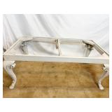 BENCH / TABLE BASE NO TOP WHITEWASH FINISH