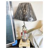 ORIENTAL SIDE LAMP WITH BLACK SHADE