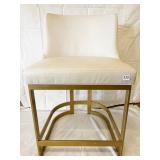 CENTURY CHAIR SATIN GOLD METAL BASE WITH FAUX
