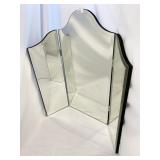 TRI FOLD MIRROR NEW BEVELED GLASS 30X15