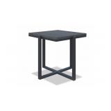 SQUARE END TABLE WITH HONED ABSOLUTE SHINY GRANITE