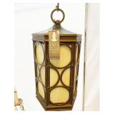 CORBITT LIGHTING POST LIGHT HEAD SLAG GLASS 6