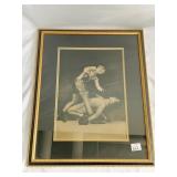 THE KNOCKOUT BOXER STAND OVER GOLD AND BLACK