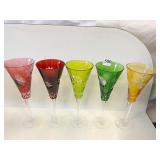 BOHEMIAN 5 ETCHED STEMWARE.