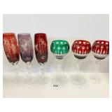 6 BOHEMIAN STEMWARE