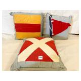 3 NAUTICAL PILLOWS