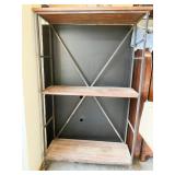 ROLLING DISPLAY CABINET WEATHER STEEL SHELVES 47W