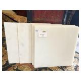 9 WHITE MARBLE PIECES 18" X 18"