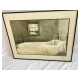 EARLY DOG ON BED SCENE AFTERNOON NAP METAL FRAME