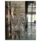 WATERFORD ETCHED GLASSES 5.5" H