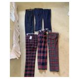 PLAID PANTS, 6 PAIRS
