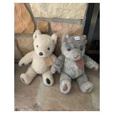 2 PIONEER SHEEPSKIN- SASHA BEAR & CURLY BEAR .