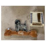 TEDDY DOG SIGN, MAKE UP MIRROR