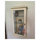 CURIO CABINET OFF WHITE FINISH 3 GLASS SHELVES