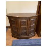 FLAT WALL CABINET 29" H X 32" W X 12" D CARVED