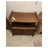 BAMBOO ROLLING CART 2 DOOR BASE 29" H X 29" W X