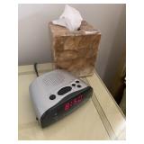 AM/FM ALARM CLOCK AND TISSUE SHELL DESIGN COVER