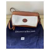 DOONEY AND BOURKE CREAM LEATHER BAG W/ DUST COVER