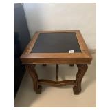 MCM 19" H X 18" X 18" SLATE INSET TABLE