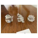 SWAROVSKI CRYSTAL MINIATURES FROG, BIRD AND
