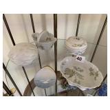 HAVILAND LIMOGES DISH, COVERED NUT, VILLEROY AND