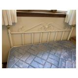 WHITE METAL QUEEN HEADBOARD