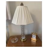 CRYSTAL ETCHED VASE W/ FINIAL 25.3"