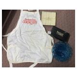 PEPPERIDGE FARM COOKIES APRON, CARNIVAL GLASS