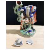 STAFFORDSHIRE STYLE FIGURINE, HIGHLANDER, HEAD &
