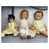 THREE DOLLS ONE IDEAL TOY CORPORATION AND UNEEDA