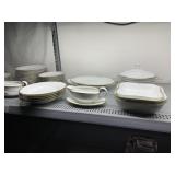 GERMANY DINNERWARE, 12 PLATES, 12 BOWLS, COVERED