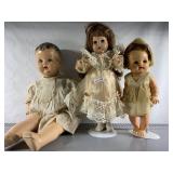 THREE ANTIQUE DOLLS ONE BY IDEAL CORPORATION THE