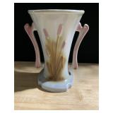 BLUE AND PINK CATTAILS VASES 8" H