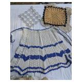 CROCHETED DOILIES TABLE LINENS CROCHETED APRON